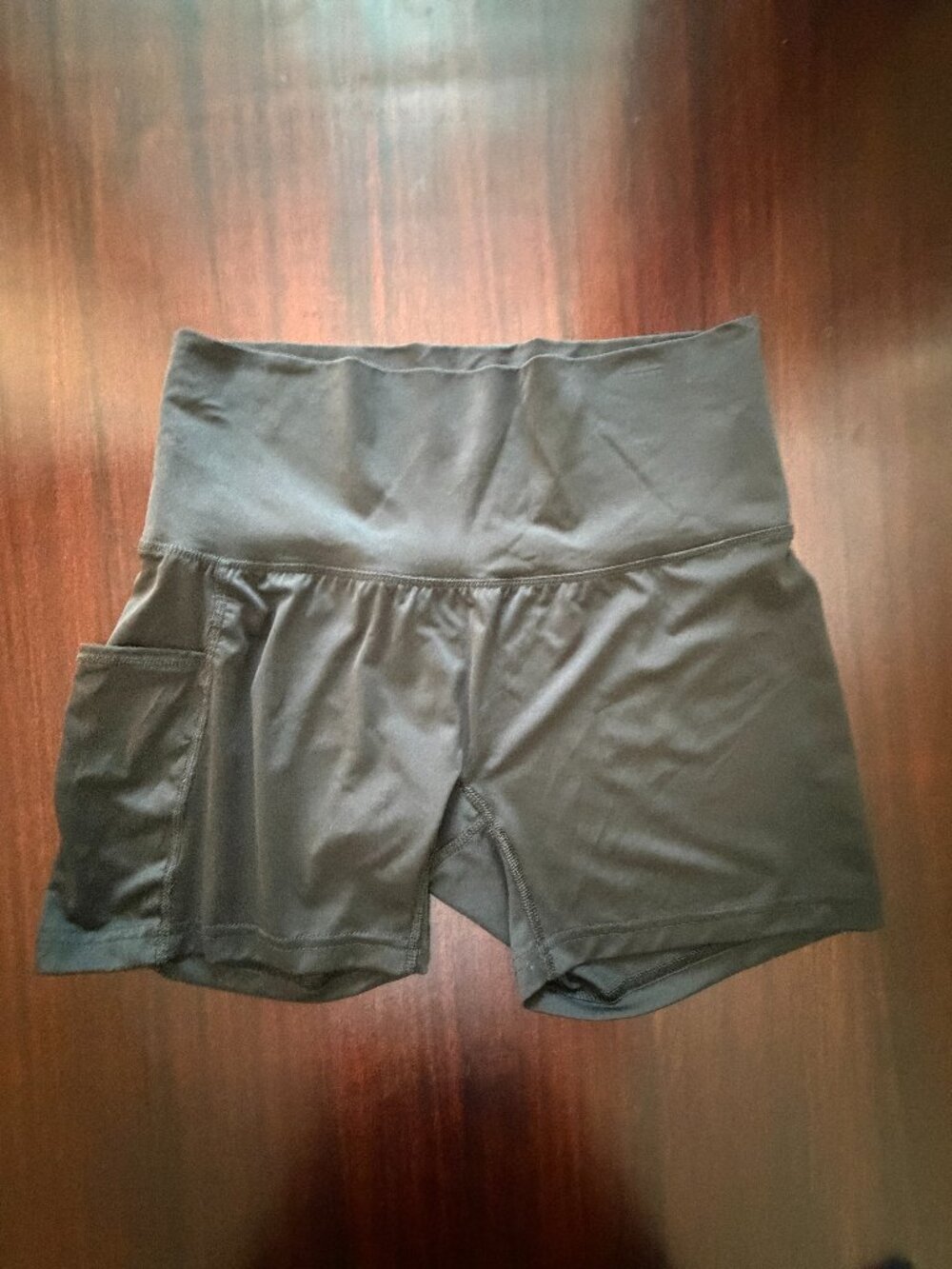 adidas Black High Rise Biker Shorts Women's Small Athletic Compression Side Pock